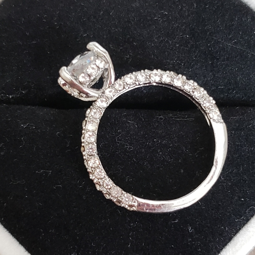 Charm full zircon crystal engagement ring (size 6) - Picture 3 of 6